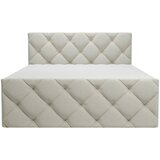 CARRYHOME postelja z vzmetnico 140 cm x 200 cm , tekstil krem barve | Shoptok.si