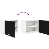 vidaXL Viseča omarica Riga 2 pcs Črni hrast in bela 50 x 31 x 40 cm | Shoptok.si