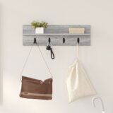 vidaXL Nadwyčajna obešalnik za plašče Siva sonoma 60 x 10.5 x 18 cm | Shoptok.si