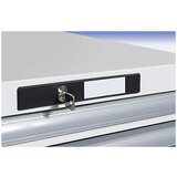 LISTA Predalnik, jeklena pločevina, VxŠ 800 x 564 mm, 5 predalov, svetlo modra | Shoptok.si