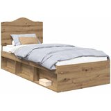  Krevetna konstrukcija Umjetnička hrastovina 75 x 190 cm | shoptok.hr