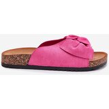 Boto Women's Cork Sole Slippers With Bow Fuchsia Seressa | shoptok.hr