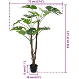  Umjetna Monstera biljka Zelena 70 x 16 x 130 cm Tkanina i drvo | shoptok.hr