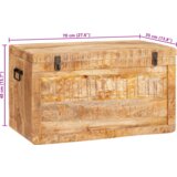 vidaXL Kutija za spremanje Smeđa 70 x 35 x 40 cm masivno drvo manga | shoptok.hr