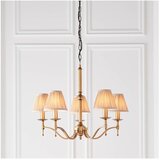 Endon 63627 - Luster na lancu STANFORD 5xE14/40W/230V mesing/bež Cene