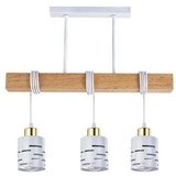 Luster na sajli ELEN 3xE27/35W/230V bela/zlatna/braon Cene