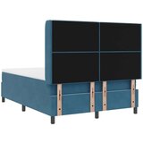  Krevet s opruga kutije s uzglavljem Plava 140 x 190 cm Baršun | shoptok.hr