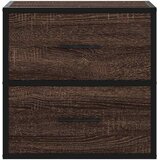  Zidni noćni ormarići 2 kom smeđi hrast 40x31x39,5 cm Smeđa | shoptok.hr