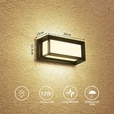  Brilagi - spoljašnje zidno LED svetlo PARKER LED/12W/230V crno IP44 | Eponuda.com