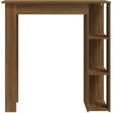  Barski stol s policom smeđa boja hrasta 102x50x103,5 cm drveni | shoptok.hr