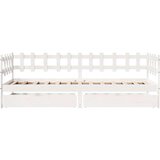 vidaXL Dnevni krevet s ladicama bez madraca 80x200 cm masivno drvo | shoptok.hr