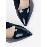 Shelvt Navy blue patent pumps with a stiletto heel | ePonuda.com