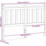  Uzglavlje s uzglavljem Vosak smeđa 155,5 x 100 cm | shoptok.hr