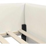 vidaXL Kutni okvir kreveta Krema 80 x 200 cm Velvet i inženjerski drvo | shoptok.hr