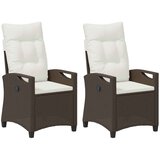  Vrtni Stol 2 pcs Rjava in krem 56 x 60 x 112 cm, (5000285784) | Shoptok.si