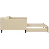 vidaXL Dnevni krevet na razvlačenje krem 100 x 200 cm od tkanine | shoptok.hr