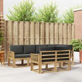 Set vanjskih sofa 7 kom. Bijela i antracit Poliester Smeđa 247 x 128,5 x 73 cm | shoptok.hr