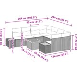  Set od 9 dijelova vrtne sofe s jastučićima bež poli ratan akacija | shoptok.hr