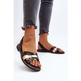Zazoo Women's Black Leather Sandals 40382 | Shoptok.si