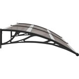 Nadstrešnica za vrata crna 200 x 100 cm PC | shoptok.hr