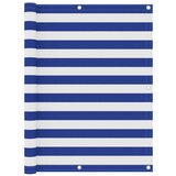 vidaXL Balkonsko platno belo in modro 120x400 cm oksford blago Cene