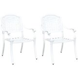  Vrtne stolice 2 komada - Bijeli liveni aluminij | shoptok.hr