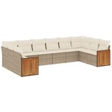 The Living Store Vrtna sedežna garnitura 10-delna z blazinami bež poli ratan - Vrtna Sedežna Garniture, (21451001) | Shoptok.si