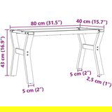  Noge za stolić za kavu s Y-oblikom 80x40x43 cm lijevano željezo | shoptok.hr