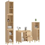  3-dijelni set kupaonskih ormarića boja hrasta sonome drveni | shoptok.hr