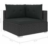  10-dijelna vrtna garnitura od poliratana s jastucima crna | shoptok.hr