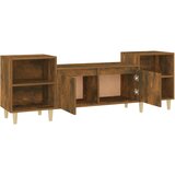 TV ormarić boja dimljenog hrasta 160x35x55 cm konstruirano drvo | Eponuda.ba