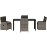  Vrtni set za objed 5 pcs Siva poliratan | shoptok.hr