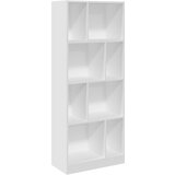  The Living Store Knjižna omara bela 57x28,5x141 cm inženirski les - Knjižna Omara, (21497189) | Shoptok.si