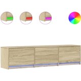 Maison Chic TV omarica - TV stojalo - Televizijska omarica z LED sonoma hrast 165x34x40 cm inženirski les, (21699436) Cene