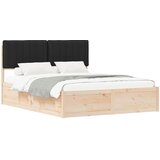  Krevetni okvir s tapiciranim uzglavljem Crna 150 x 200 cm | shoptok.hr