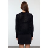 Trendyol Black Thin Transparent Knitwear Sweater | Shoptok.si
