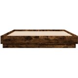  Okvir kreveta s LED svjetlima dimljena boja hrasta 140 x 200 cm | Eponuda.ba