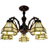 Brilagi Tiffany vitražan plafonski luster EMERALD 5xE27/60W/230V prečnik 60 cm Cene