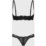 Obsessive Nutris 2-pcs Crotchless Set Black XS/S | Shoptok.si