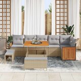  Sjedeća garnitura za vrt 9 kom. 9-Broj sjedala Bež 100 x 100 x 71 cm | shoptok.hr