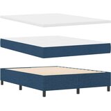 Box spring krevet s madracem Plava 140 x 200 cm tkanina - Plava 140 x 200 cm S gumbima | shoptok.hr