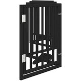 vidaXL Ograda za pse z vrati zložljiva 6 panelov črna 300cm topolovina | Shoptok.si