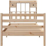 vidaXL Krevet s regalom za knjige bez madraca 90x190 cm od borovine | shoptok.hr