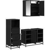 vidaXL Komplet pohištva za kopalnico 3 pcs Črni hrast 80 x 33 x 60 cm | Shoptok.si