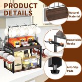 SIMAIXING 2-nadstropno stojalo za skodelice z 15 kavlji in predali | Shoptok.si