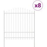  Vrtna Ograda 8 pcs Bijelo 170 x 215 cm Čelik s prahom premazan | shoptok.hr
