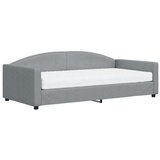  Dnevni krevet s madracem svjetlosivi 100 x 200 cm od tkanine | shoptok.hr
