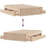vidaXL Posteljni okvir brez vzmetnice s predali 160x200 cm borovina | Shoptok.si