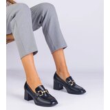Gemre Black women's heeled shoes with metallic decoration Versales | Shoptok.si