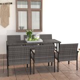  7-dijelni vrtni blagovaonski set od poliratana sivi | Eponuda.com
